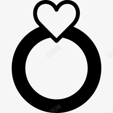订婚戒指浪漫生活方式9填充图标图标