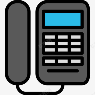 电话办公文具4线颜色图标图标