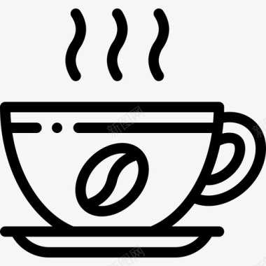 咖啡杯巴西嘉年华7线性图标图标