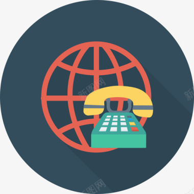 世界电话网络和通信2循环图标图标