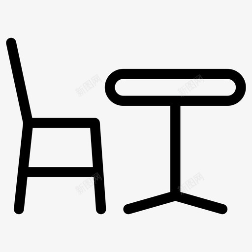 桌子椅子餐桌图标svg_新图网 https://ixintu.com 桌子 椅子 餐厅 餐桌