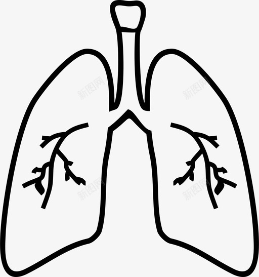 肺解剖学身体图标svg_新图网 https://ixintu.com 呼吸 器官 肺 肺解剖学身体呼吸器官 解剖学 身体