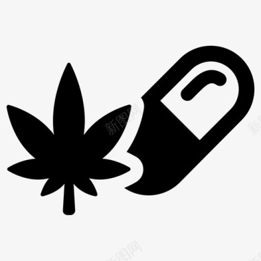 大麻毒品医用大麻图标图标