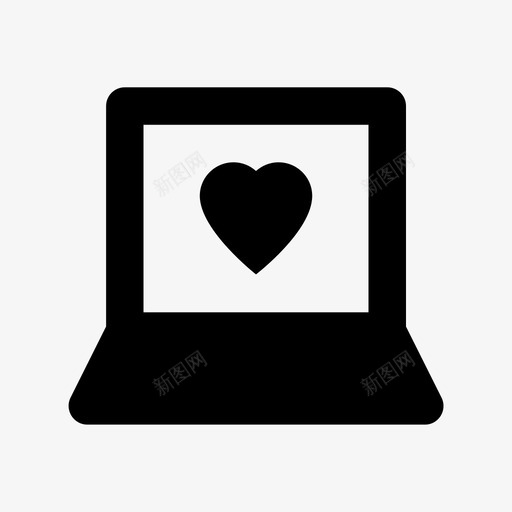 笔记本电脑爱情和浪漫材料图标svg_新图网 https://ixintu.com 爱情和浪漫材料图标 笔记本电脑