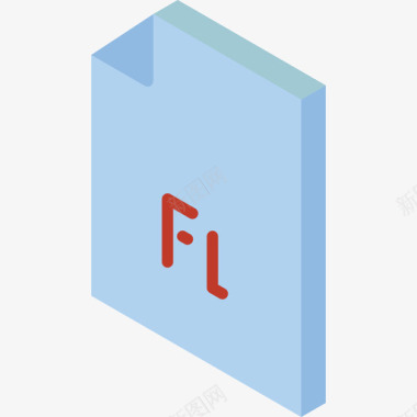 FL文件夹和文件2平面图标图标