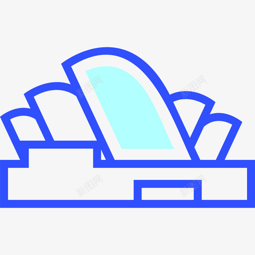 悉尼歌剧院旅游57线性色彩图标svg_新图网 https://ixintu.com 悉尼歌剧院 旅游57 线性色彩