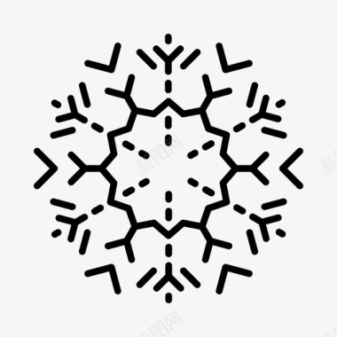 雪花圣诞节冰晶图标图标