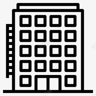 公寓建筑物物业图标图标