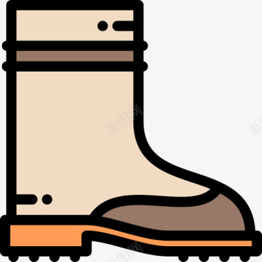 靴子农耕18线纹颜色图标图标