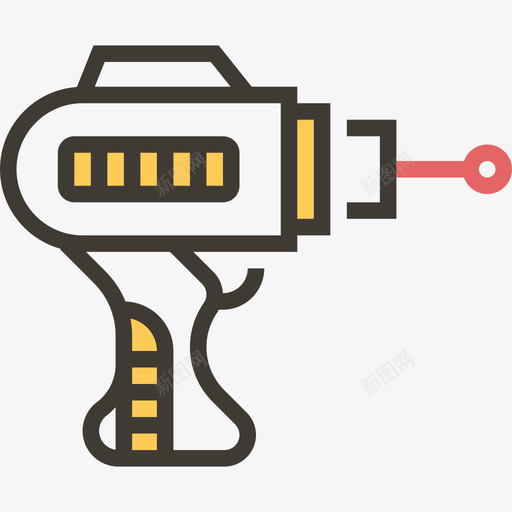 枪太空探索2黄影图标svg_新图网 https://ixintu.com 太空探索2 枪 黄影
