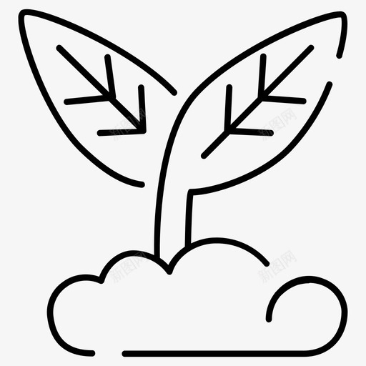 生长生命植物图标svg_新图网 https://ixintu.com 商业和营销 植物 生命 生长 种子 萌芽