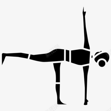 瑜伽姿势体式健身图标图标