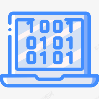 笔记本电脑数据安全9蓝色图标图标