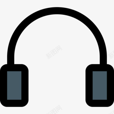 耳机音乐41线性颜色图标图标