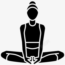 欧美瑜伽体式瑜伽姿势体式健身图标高清图片
