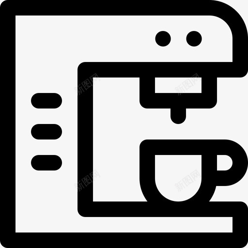 咖啡机饮料4线性图标svg_新图网 https://ixintu.com 咖啡机 线性 饮料4