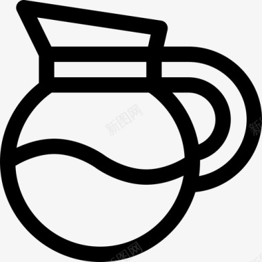 咖啡咖啡店37号直线型图标图标