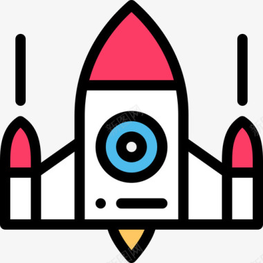太空船游戏28线性颜色图标图标