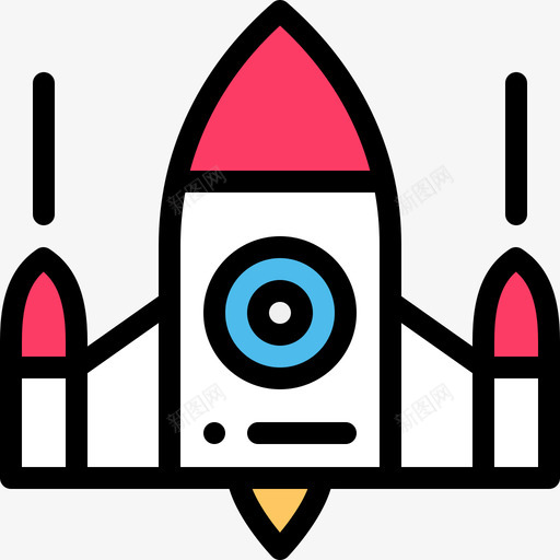 太空船游戏28线性颜色图标svg_新图网 https://ixintu.com 太空船 游戏28 线性颜色