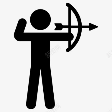 射箭箭运动员图标图标