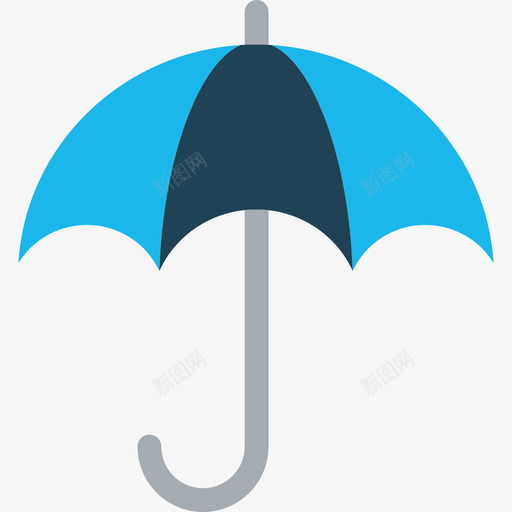 雨伞商务73扁平图标svg_新图网 https://ixintu.com 商务73 扁平 雨伞