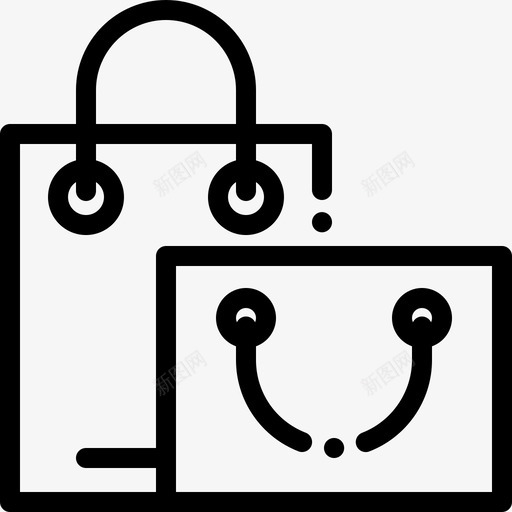 购物袋时尚电子商务直系图标svg_新图网 https://ixintu.com 时尚电子商务 直系 购物袋