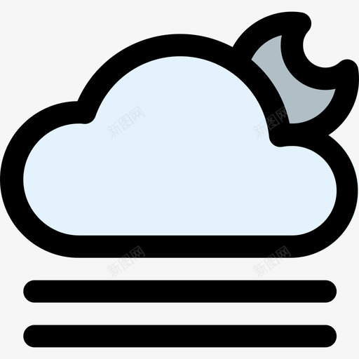云天气104线颜色图标svg_新图网 https://ixintu.com 云 天气104 线颜色