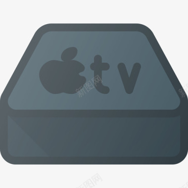苹果电视视频17线性彩色图标图标