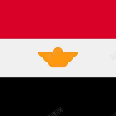 埃及方形国家简单的旗帜图标图标