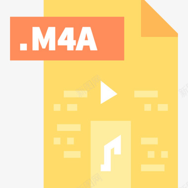 M4a文件23扁平图标图标