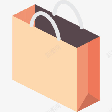 购物袋包装和运输2扁平图标图标