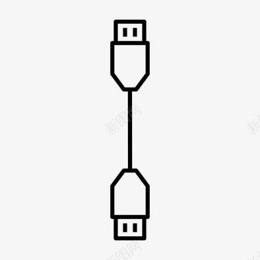 usb连接电缆插头电气插头图标图标