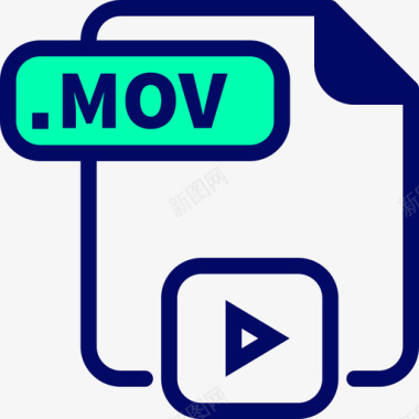Mov24号文件绿影图标图标