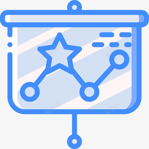 投射营销20蓝色图标svg_新图网 https://ixintu.com 投射 营销20 蓝色