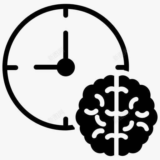 准时焦虑截止日期图标svg_新图网 https://ixintu.com 准时 工作时间 截止日期 时间管理 焦虑 百万富翁习惯字形图标