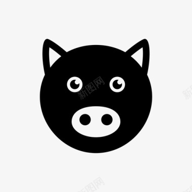 猪动物食物图标图标