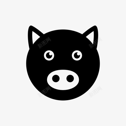 猪动物食物图标svg_新图网 https://ixintu.com 动物 卡通动物 牲畜 猪 猪肉 食物