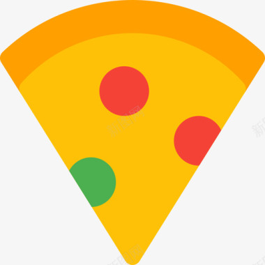 披萨食物60扁平图标图标