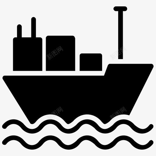物流船货船邮轮图标svg_新图网 https://ixintu.com 工业过程字形图标 帆船 物流船 登陆船 货船 邮轮