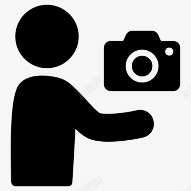 游客照相机照片图标图标