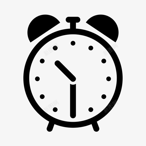 闹钟唤醒计时器图标svg_新图网 https://ixintu.com 唤醒 小时 小睡 工作日 警报 计时器 设置 铃声 闹钟