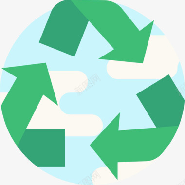 回收生态48平坦图标图标