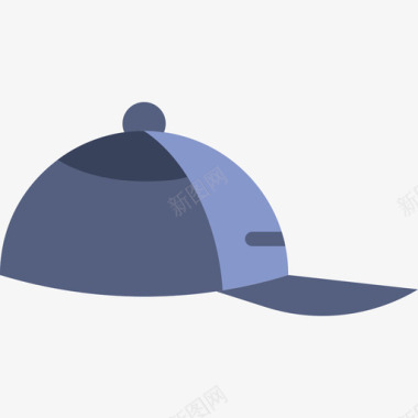 棒球帽男式配件扁平图标图标
