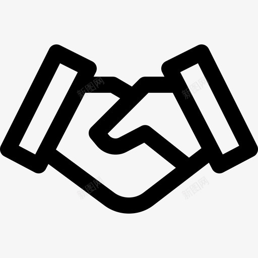 握手商业金融3直系图标svg_新图网 https://ixintu.com 商业金融3 握手 直系