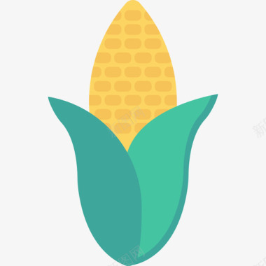 玉米水果和蔬菜8扁平图标图标