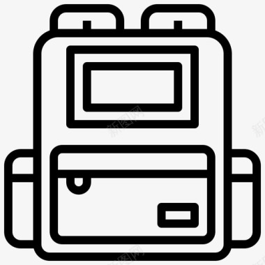书包背包学校教育图标图标