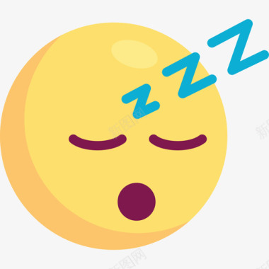 睡觉表情6平淡图标图标
