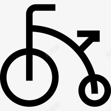 自行车婴儿34直线型图标图标