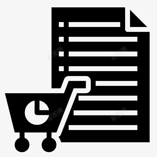 订单帐单购物车图标svg_新图网 https://ixintu.com 列表 商店 帐单 物流标志符号 订单 购物车