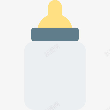 婴儿奶瓶饮料6平淡图标图标
